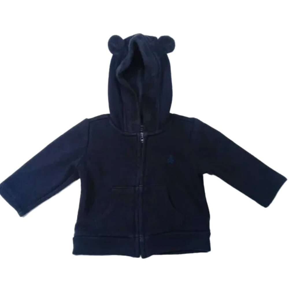 Baby GAP Navy Blue  Zipper Front Hoodie Sweater 3-6M